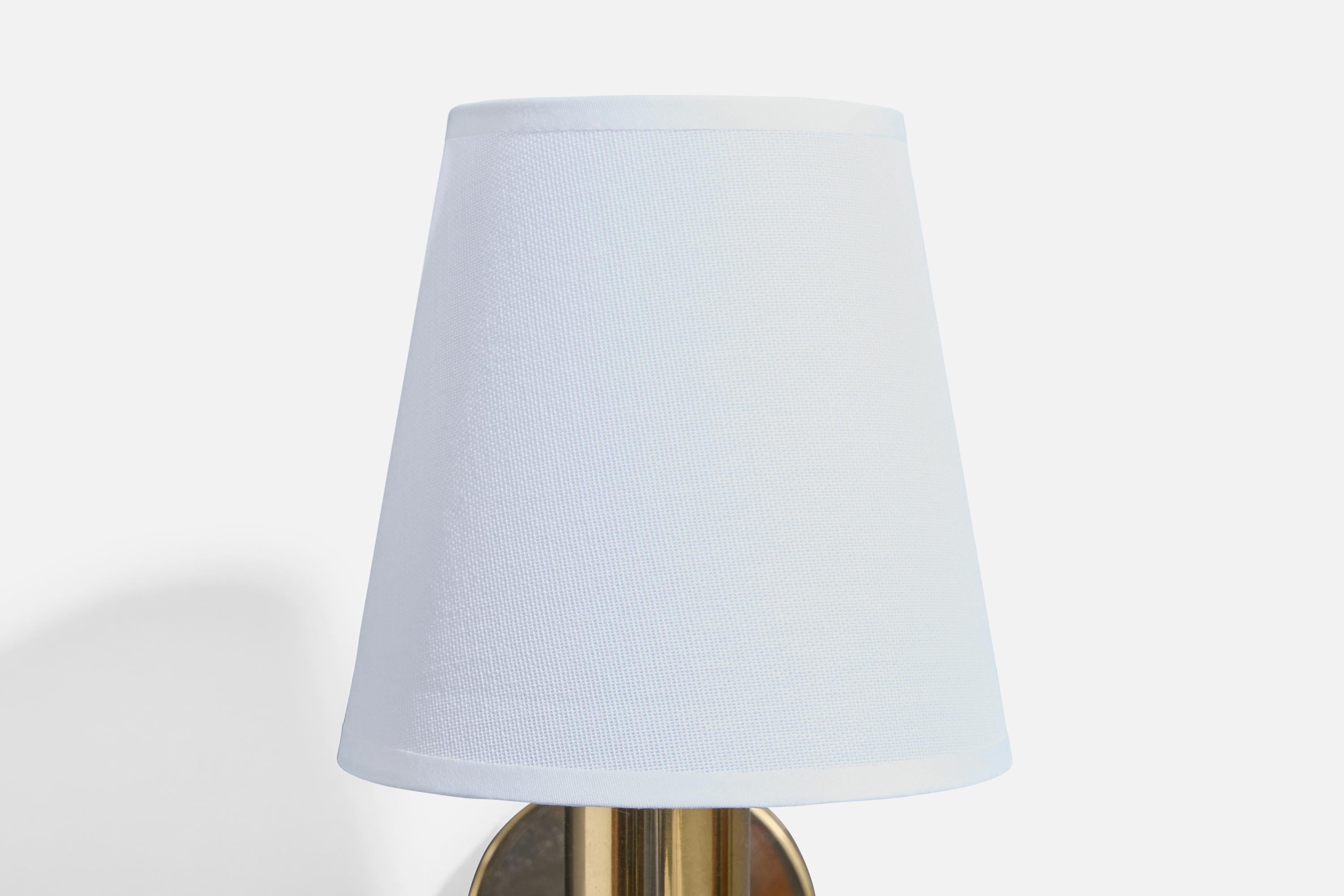 Bergboms, Luci da parete, Ottone, Tessuto, Svezia, anni '1970 in vendita 3