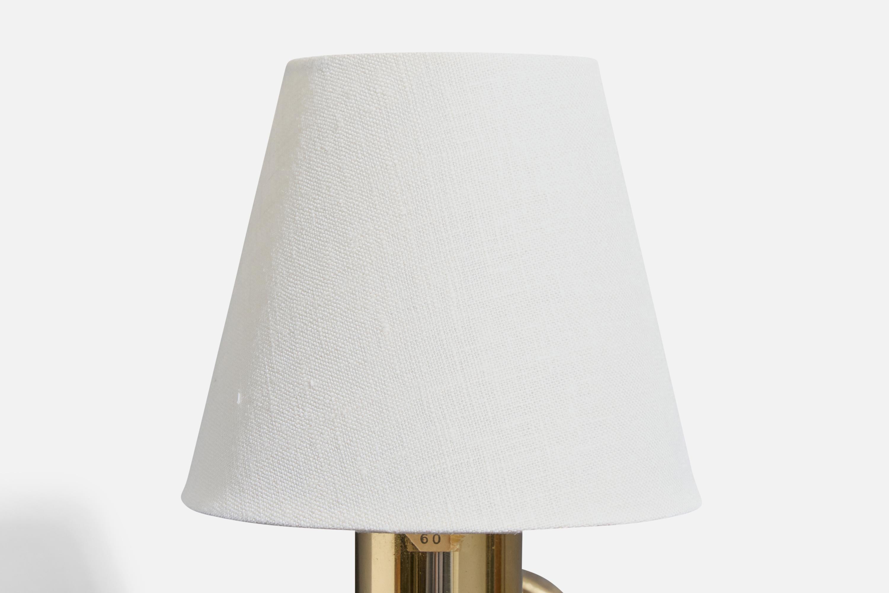 Bergboms, Luci da parete, Ottone, Tessuto, Svezia, anni '1970 in vendita 2