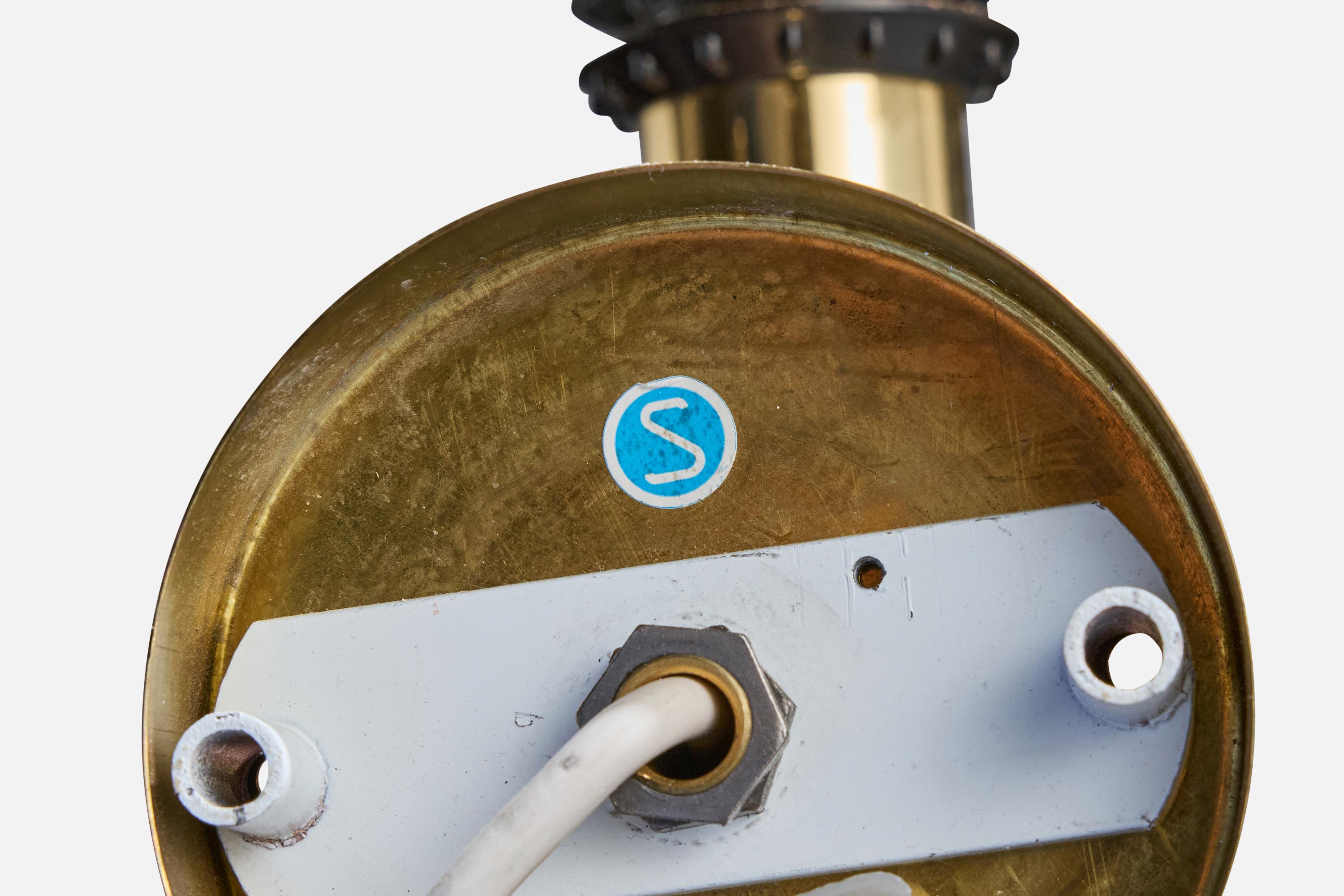 Bergboms, Luci da parete, Ottone, Tessuto, Svezia, anni '1970 in vendita 4