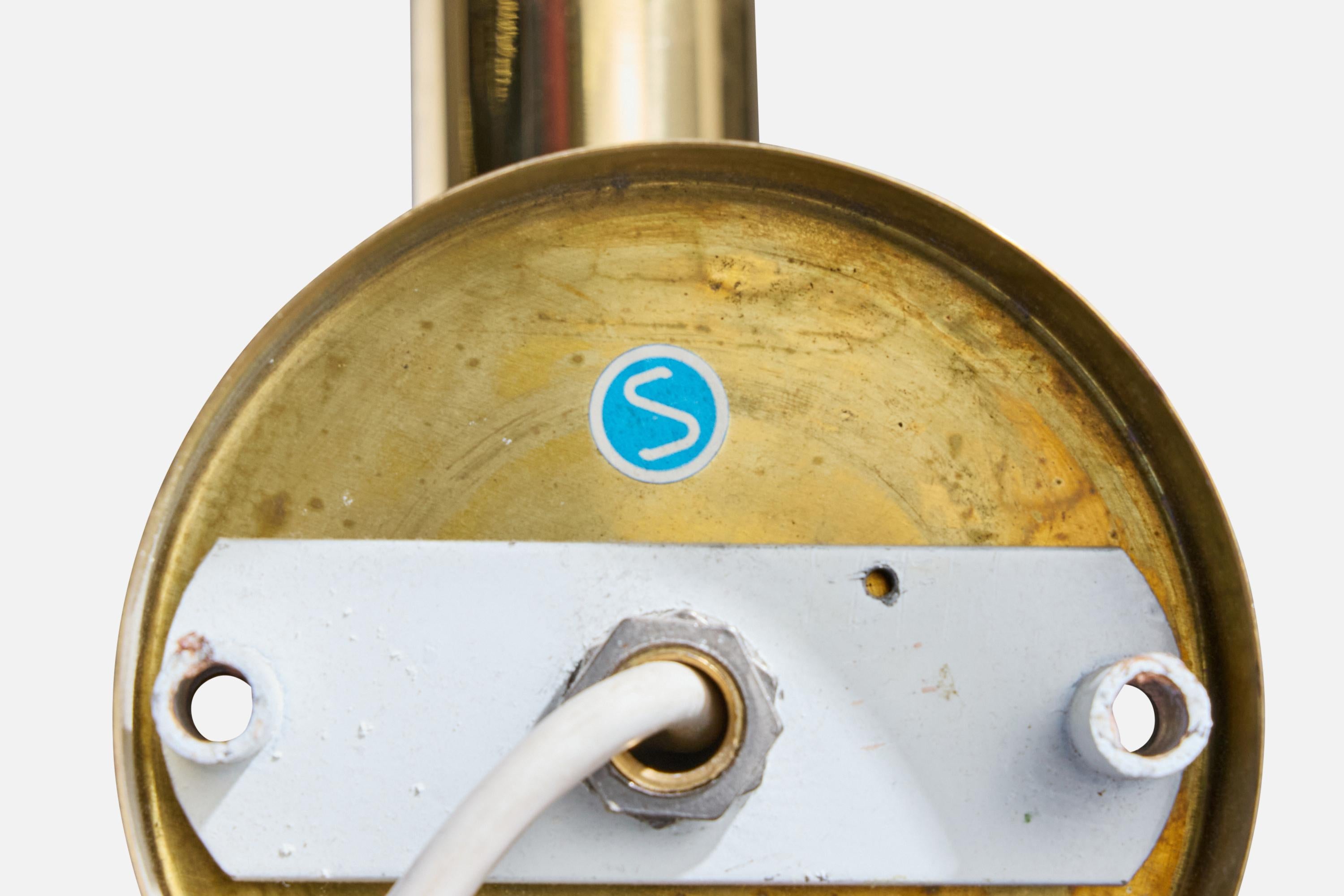 Bergboms, Luci da parete, Ottone, Tessuto, Svezia, anni '1970 in vendita 3