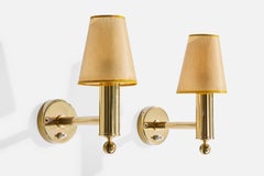 Bergboms, Apliques, Latón, Pergamino, Suecia, Años 70