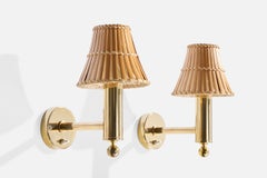 Bergboms, Apliques, Latón, Carrizo, Suecia, Años 70