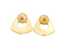 Bergdorf Goodman 80s Vintage Blue Enamel and Crystal Earrings for Pierced Ears