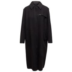 Bergdorf Goodman Black Long Cashmere Coat