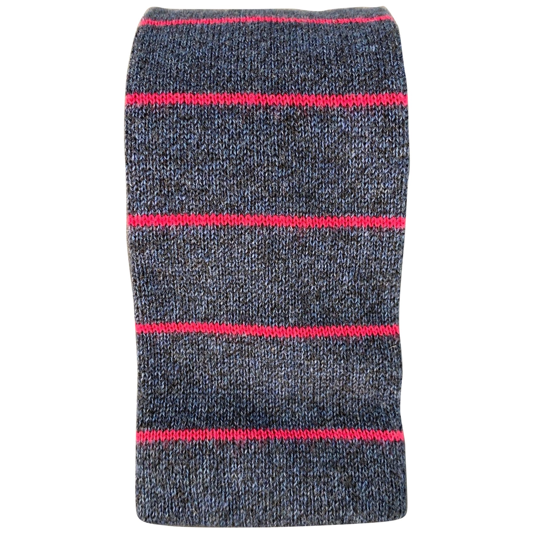 Cravatta in maglia di cotone a righe rosa blu di Bergdorf Goodman