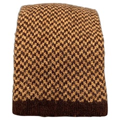 BERGDORF GOODMAN Cravate en cachemire tissé Brown Beige