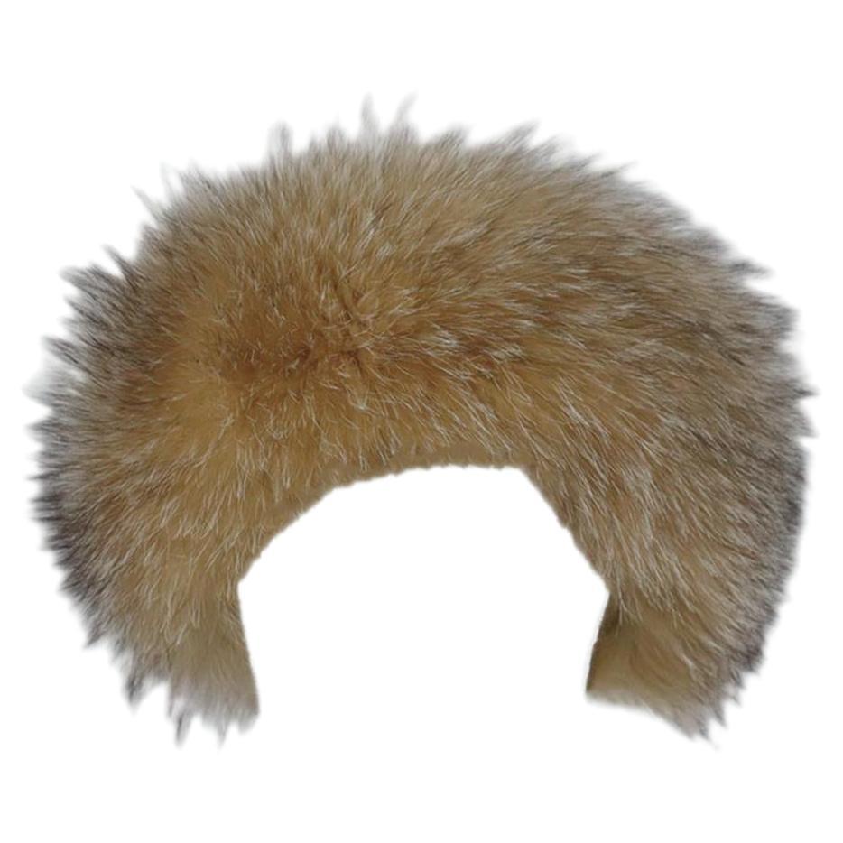Bergdorf Goodman Fox Fur And Velvet Headband One Size