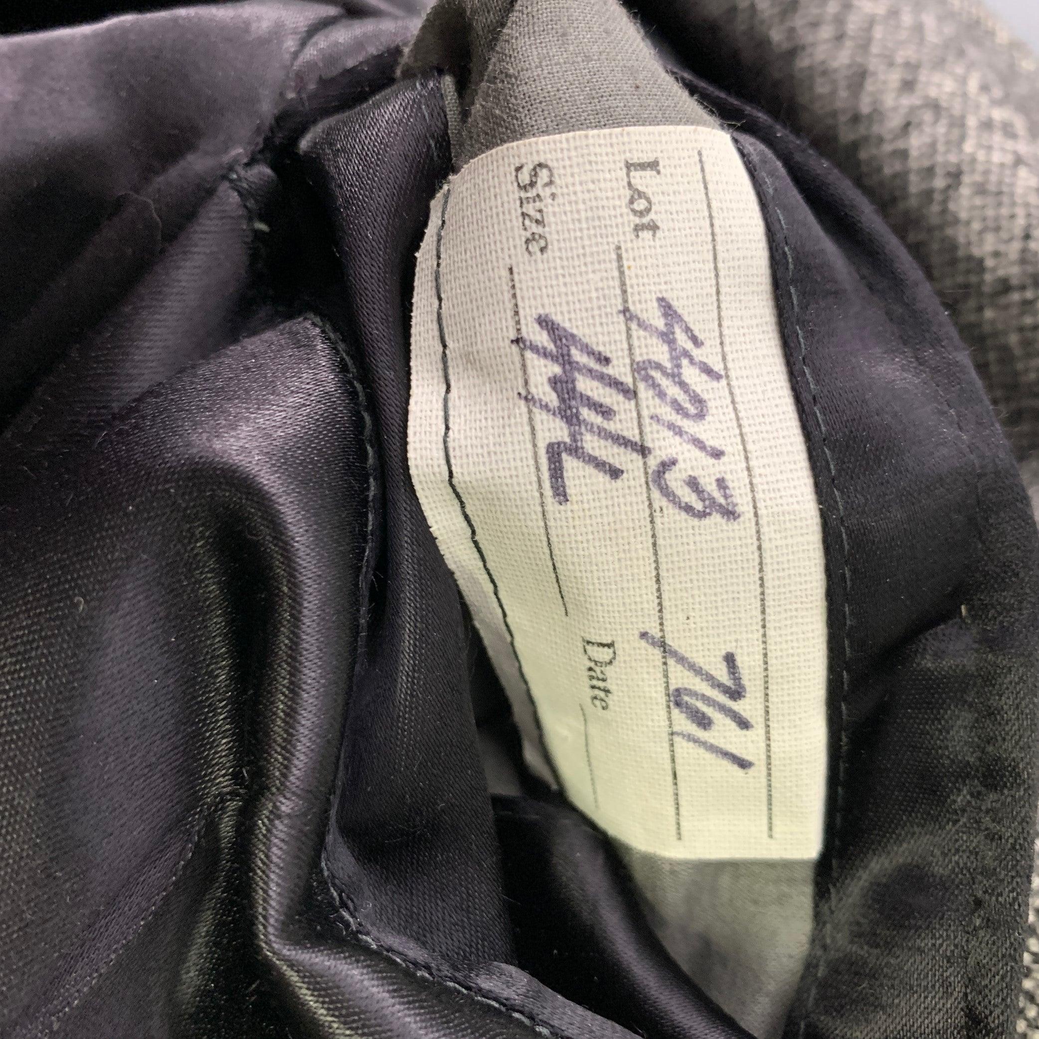 BERGDORF GOODMAN Size 44 Grey Black Tweed Wool Blend Overcoat 4