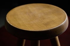 "Berger" Stool by Charlotte Perriand for Steph Simon, France, 1965