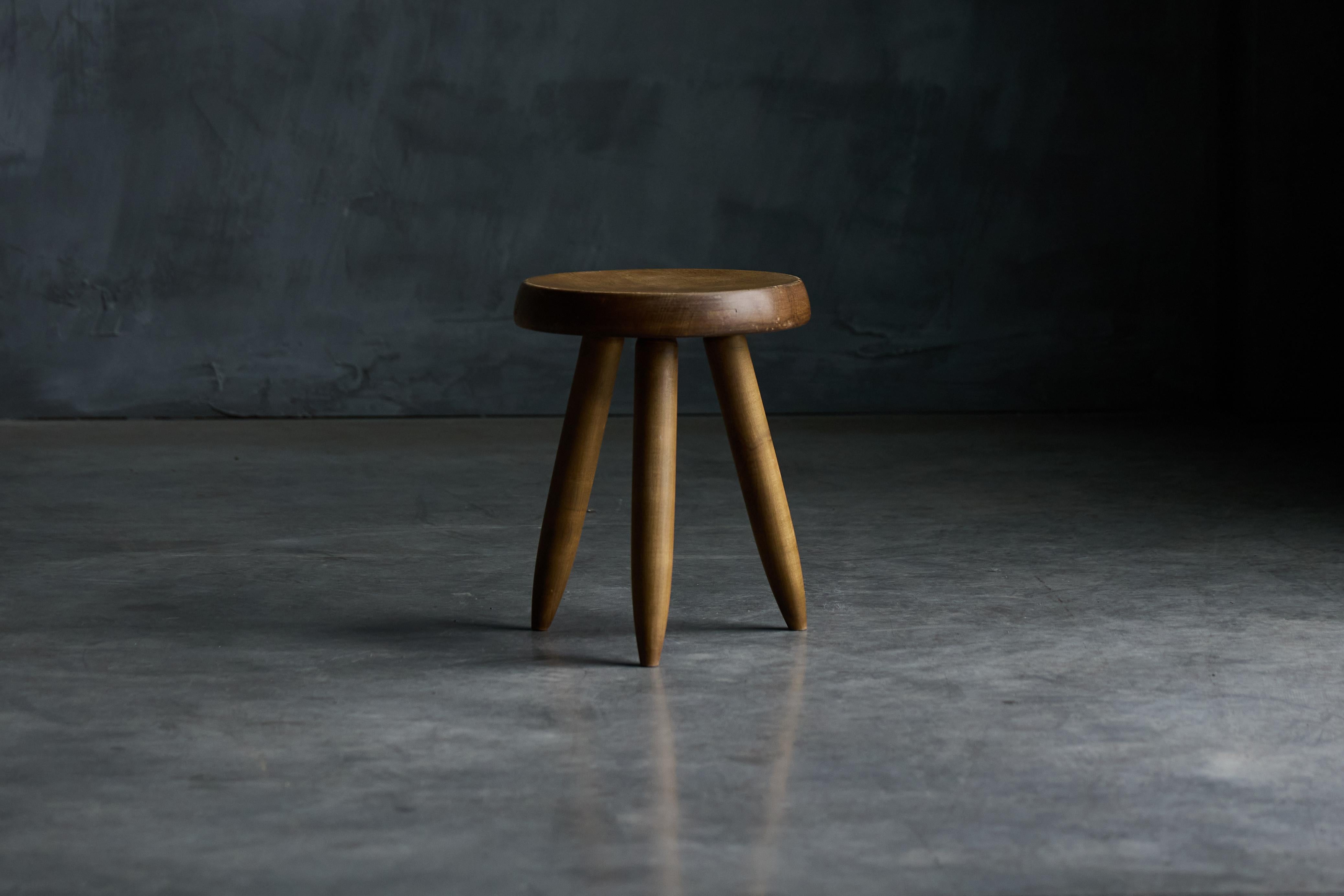 Hocker „Berger“ von Charlotte Perriand für Steph Simon, Frankreich, 1965 (Französisch) im Angebot