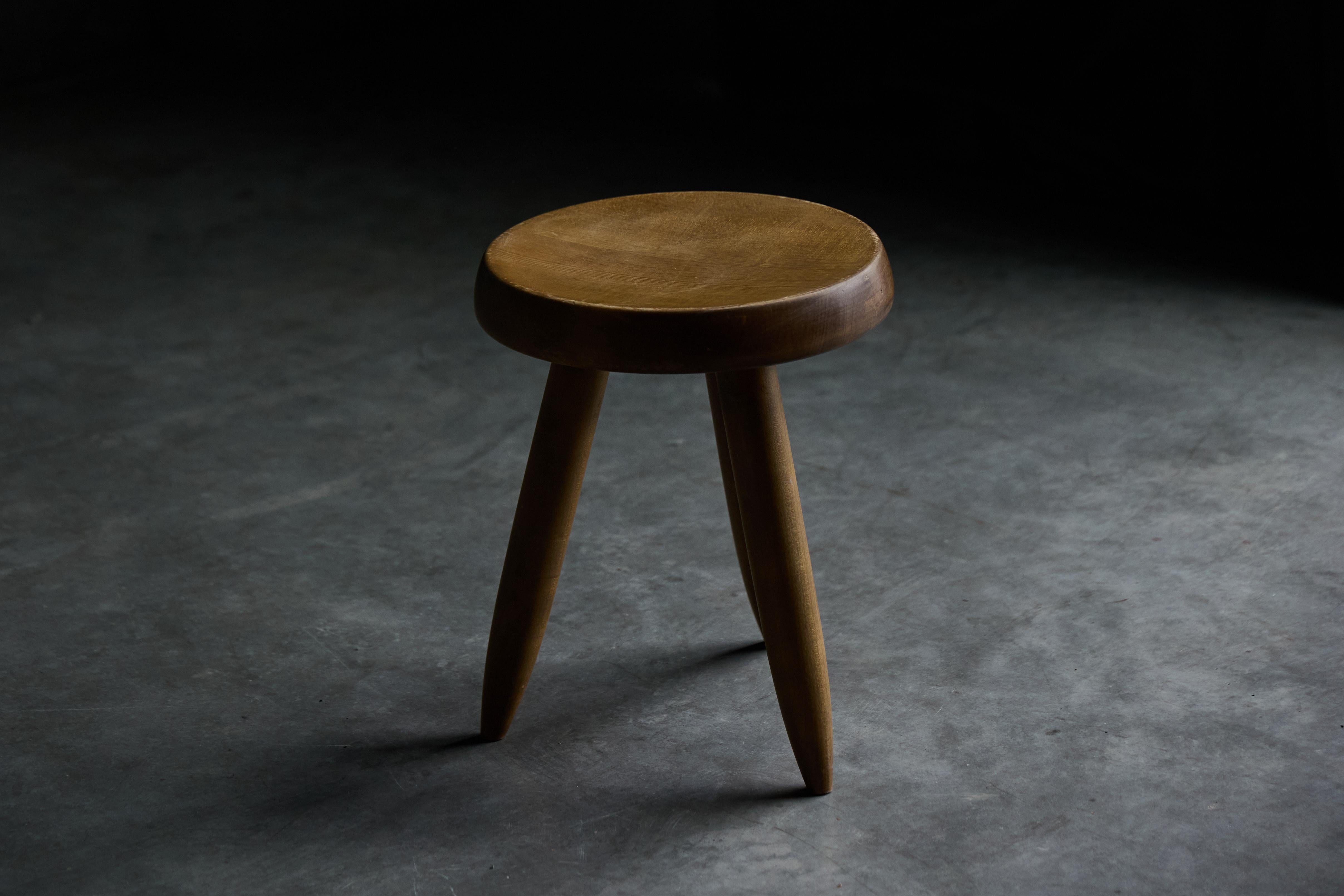 Hocker „Berger“ von Charlotte Perriand für Steph Simon, Frankreich, 1965 im Angebot 1