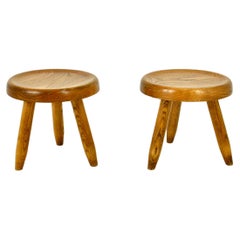 Vintage "Berger" Stools by Charlotte Perriand, 1950s, set of 2