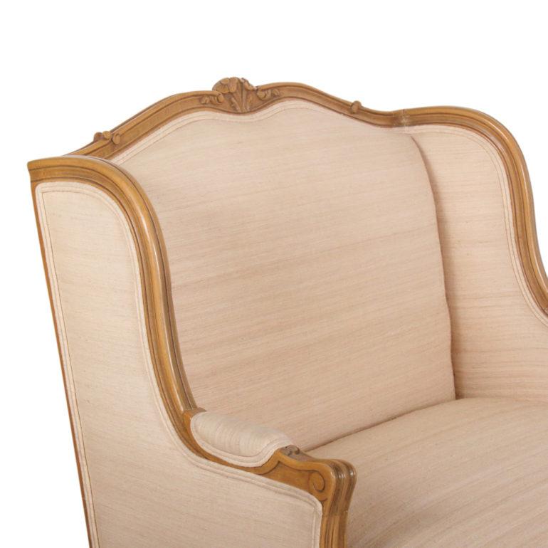 Canadian Bergère Armchair and Matching Ottoman C-EE-10
