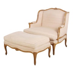 Bergère Armchair and Matching Ottoman C-EE-10