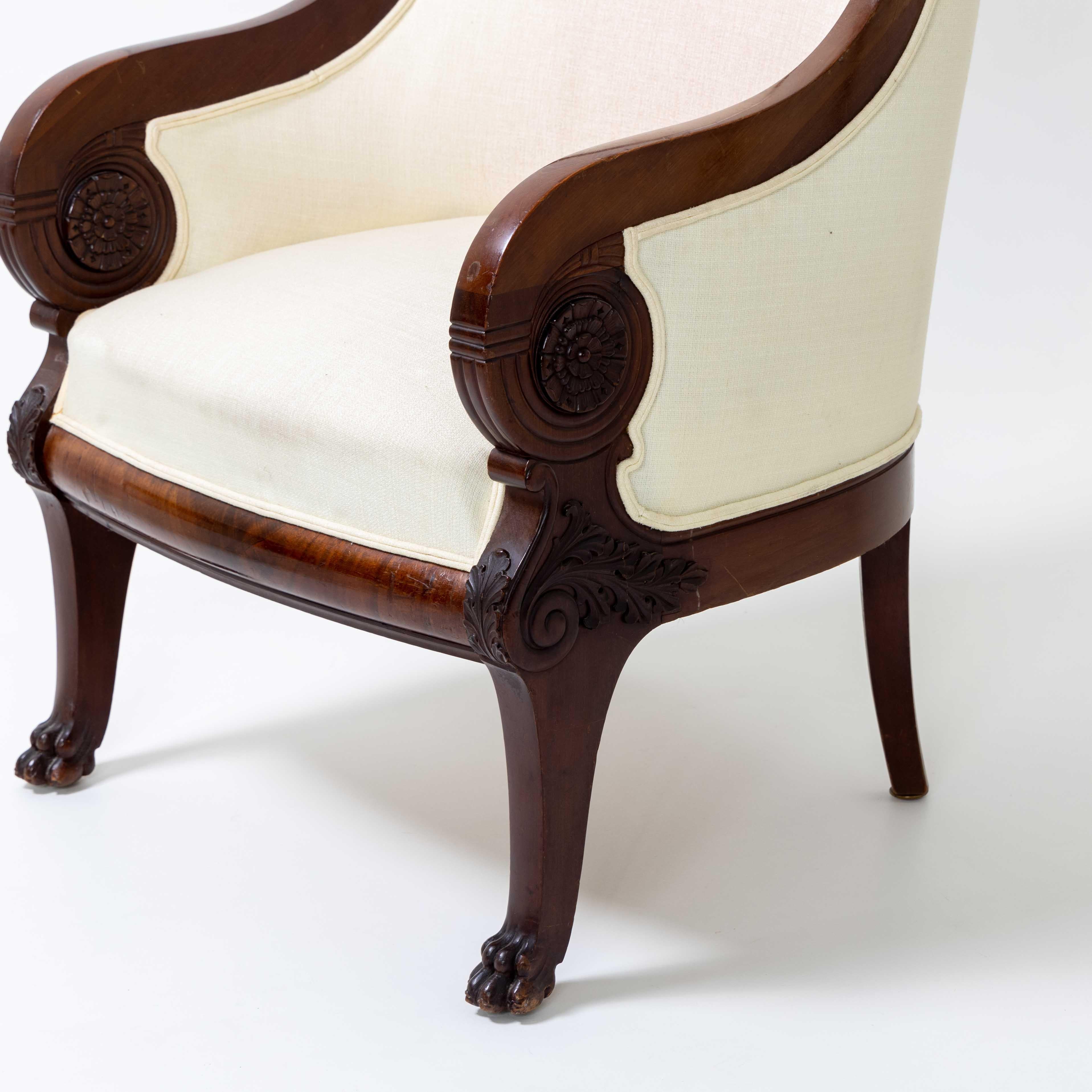 Bergère-Sessel, frühes 19. Jahrhundert (Holz) im Angebot