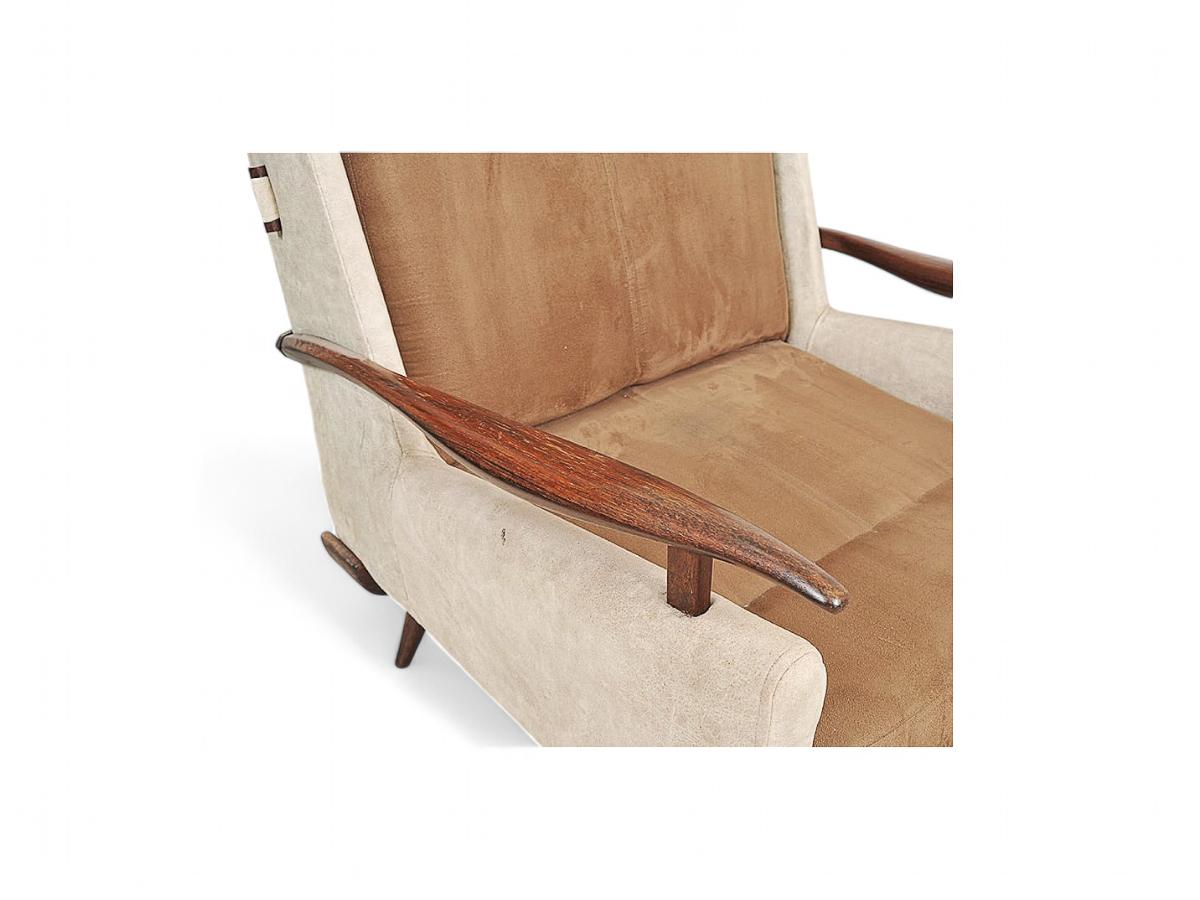 Sillón Bergere con Otomana de Jorge Zalszupin, c. 1950 en venta 4