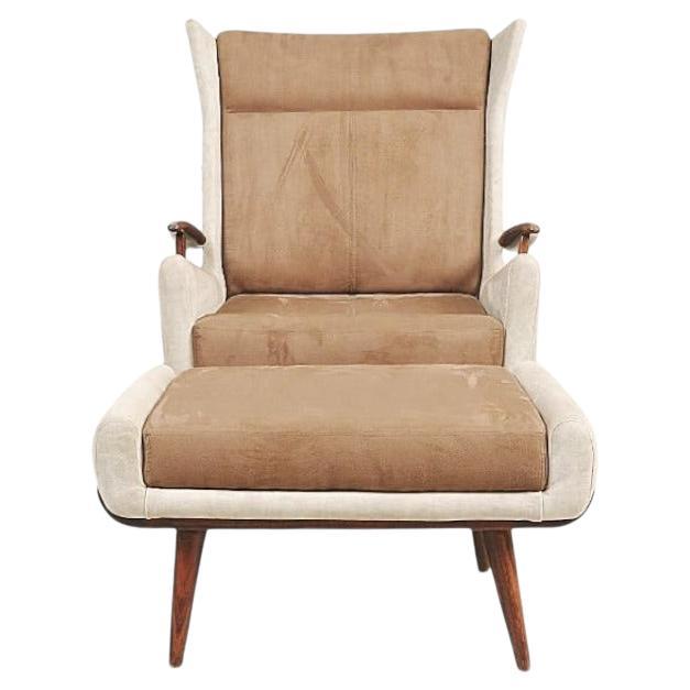 Sillón Bergere con Otomana de Jorge Zalszupin, c. 1950 en venta 5