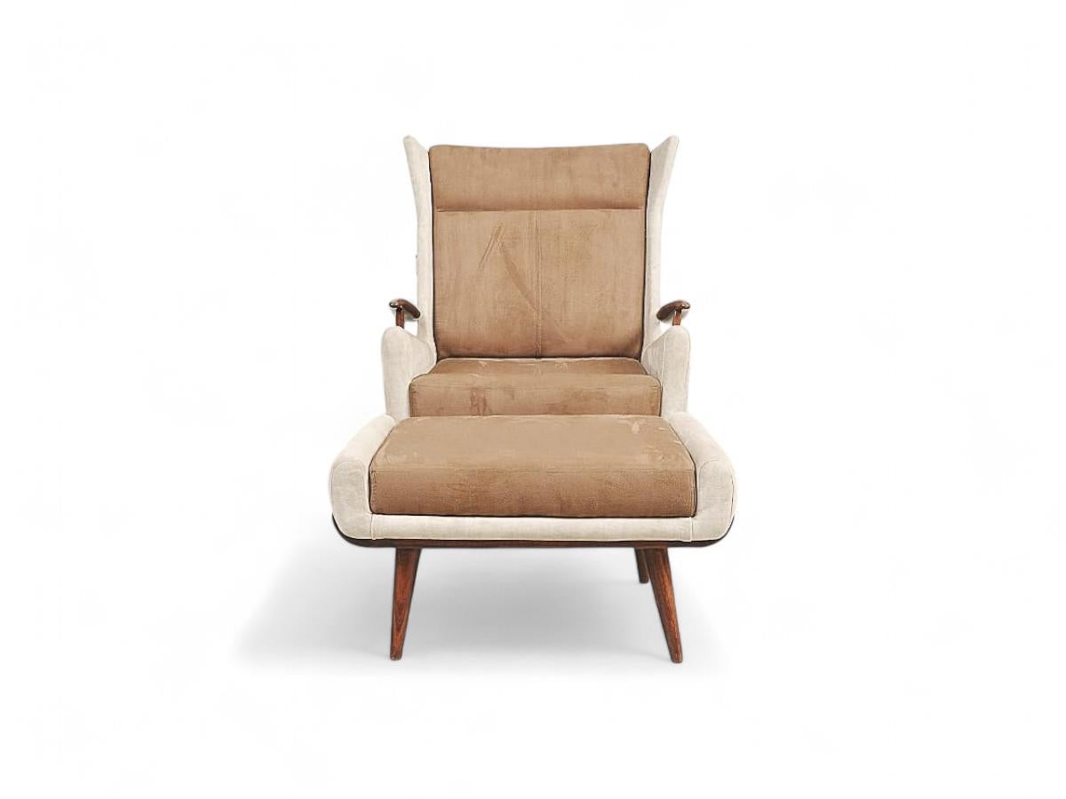 Sillón Bergere con Otomana de Jorge Zalszupin, c. 1950 en venta 1