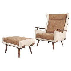 Bergere Armchair with Ottoman by Jorge Zalszupin, c. 1950s