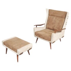 Bergere Armchair with Ottoman by Jorge Zalszupin, c. 1950s