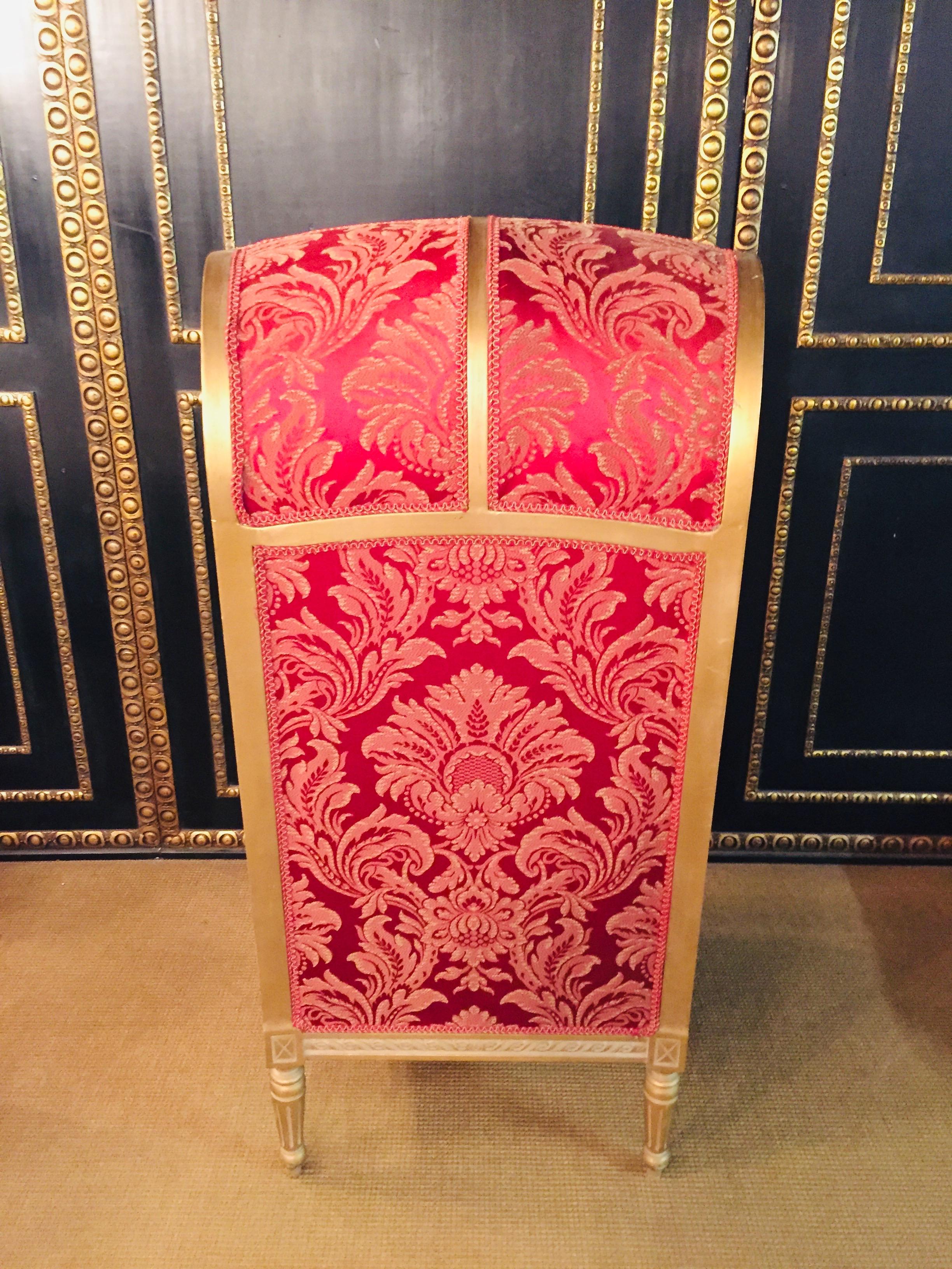 Bergere / Armchair with Stool in the Antique Style of Louis XVI 2