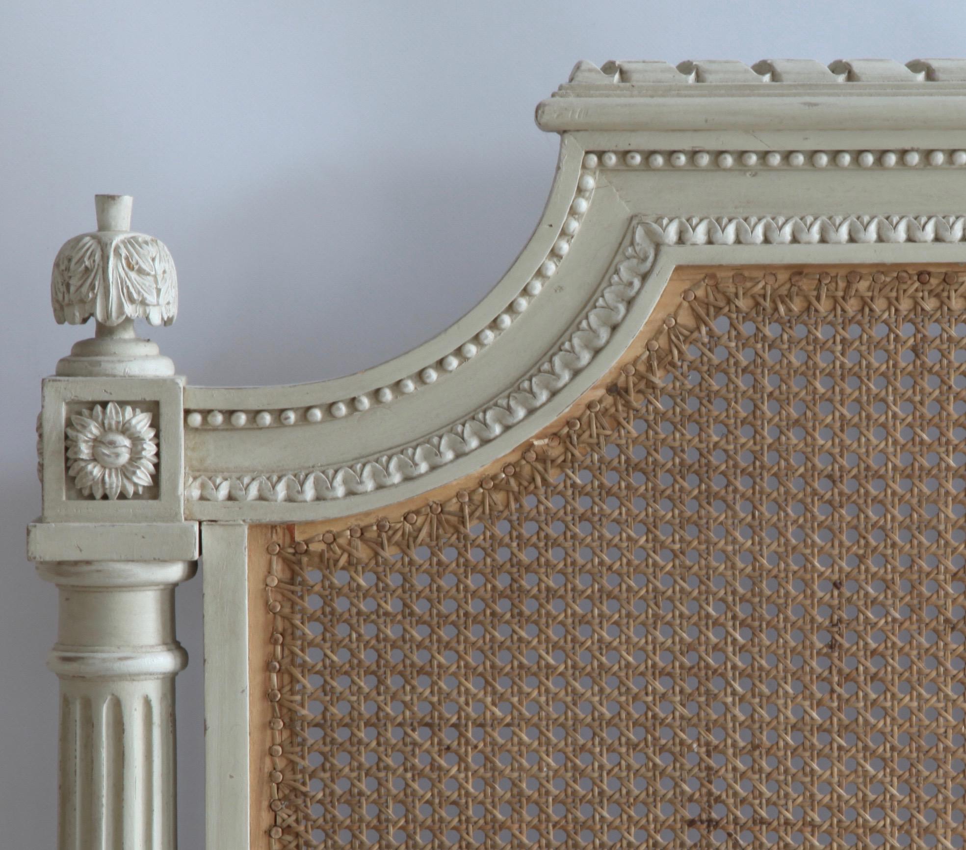 Hand-Carved Bergère Bed, Handmade in the Classic LXVI French Style by La Maison, London
