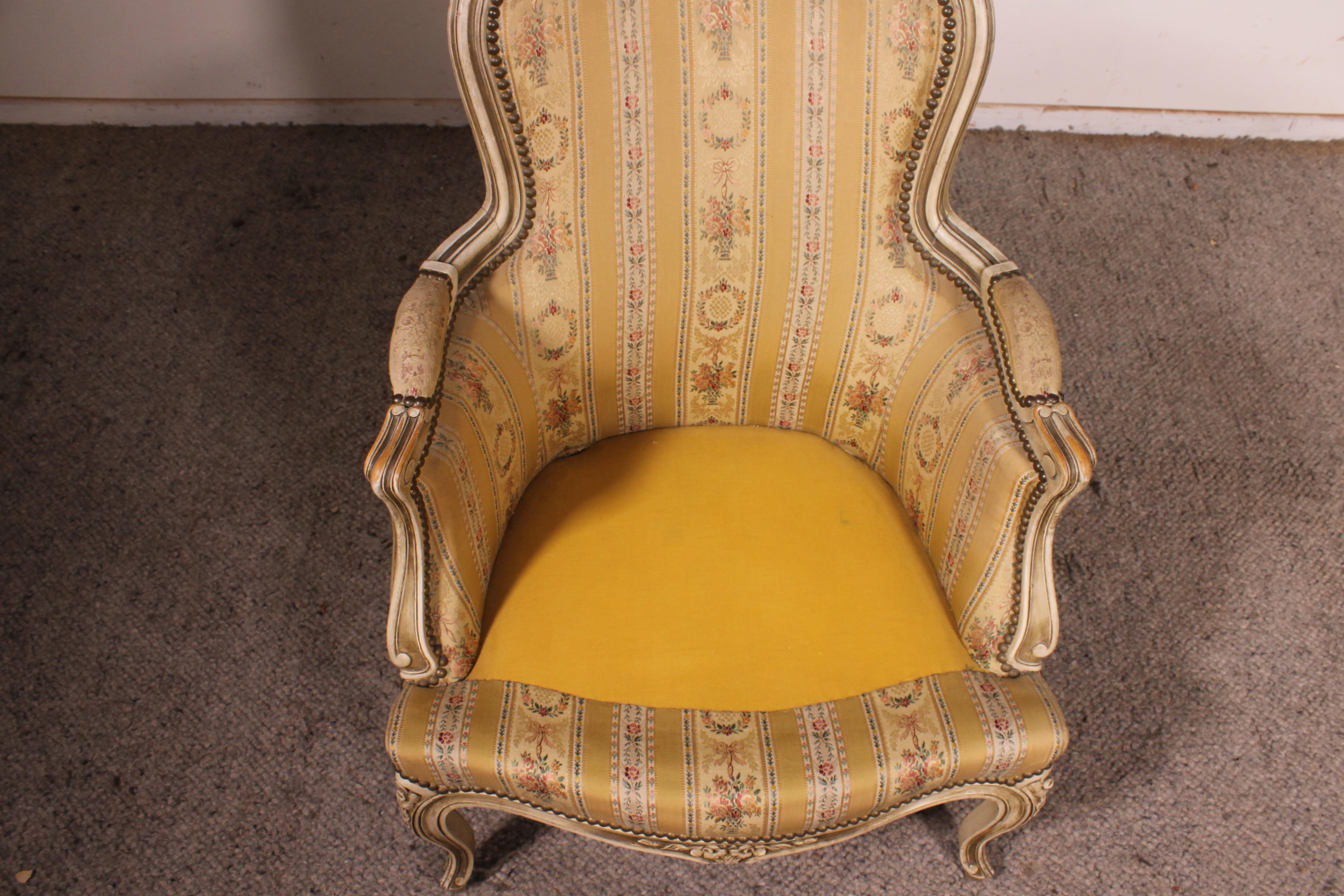 Bergere Chair Louis XV Circa 1900 For Sale 7