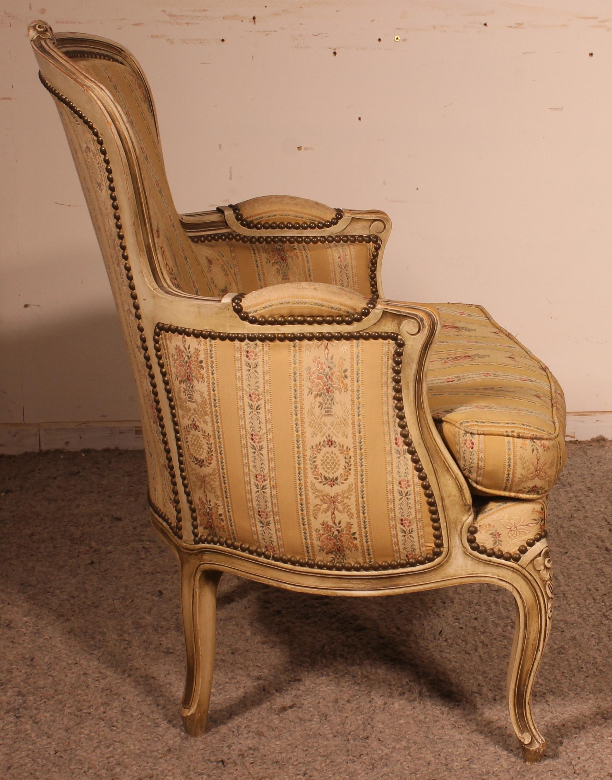 Wood Bergere Chair Louis XV Circa 1900 For Sale