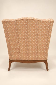 Bergère Coin de Feu – Style Louis XV – Velours & Clous Laiton