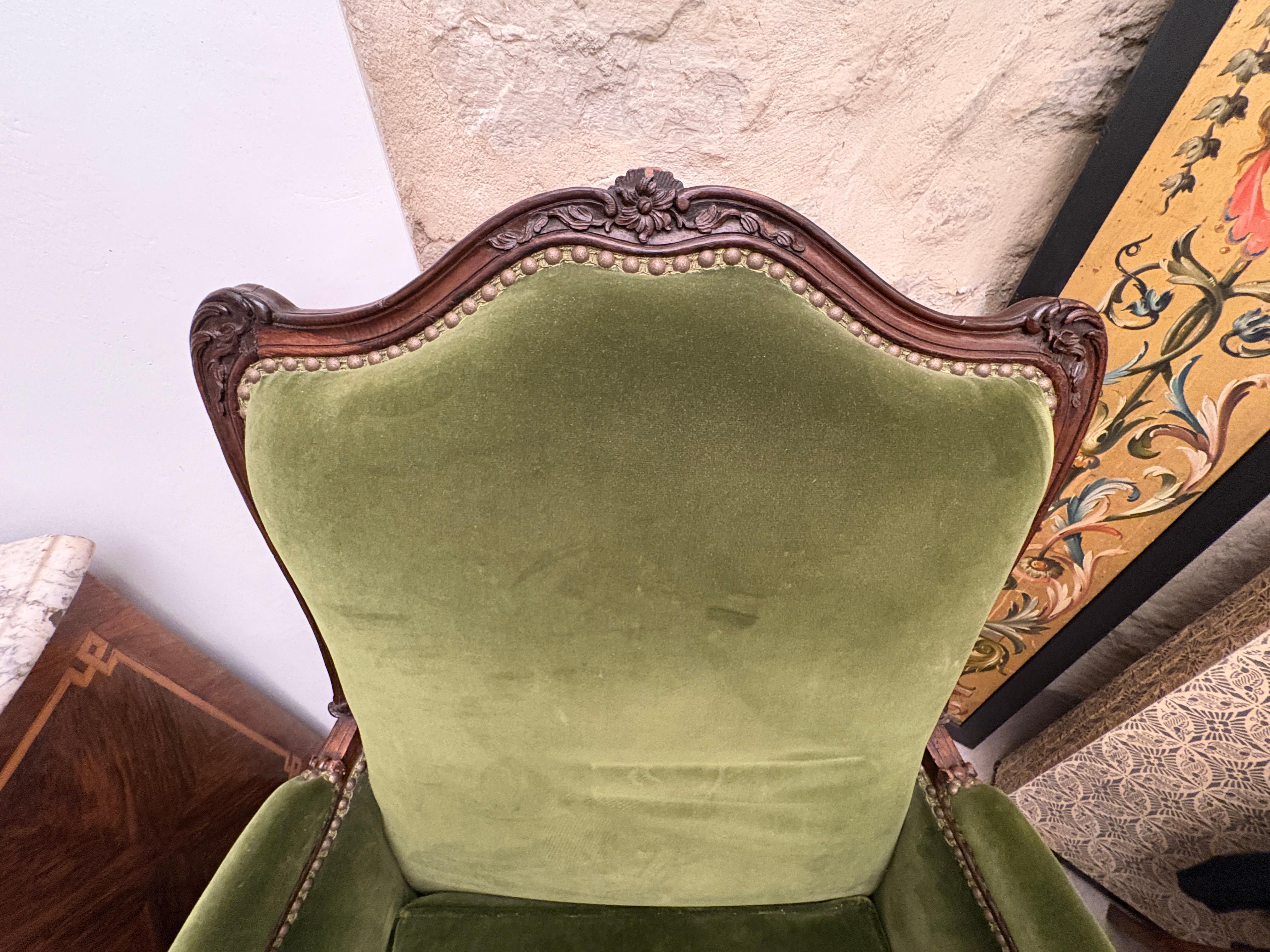 Bergère Louis XV In Good Condition For Sale In VILLENEUVE-LÈS-AVIGNON, FR
