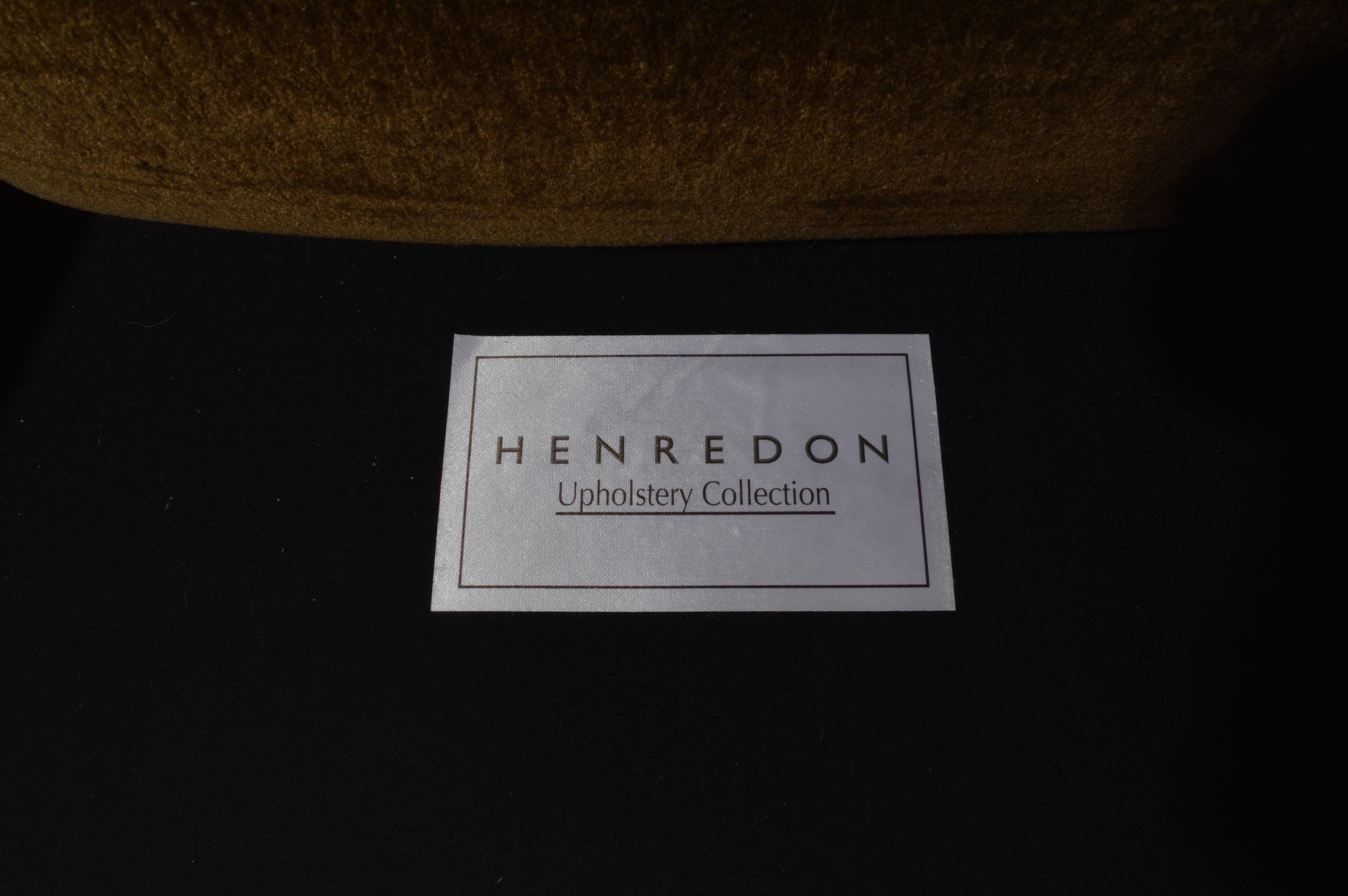 Bergère Louis XV Style Chairs in Mohair and Leather by Henredon 4
