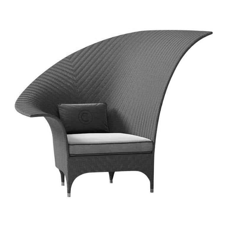 Outdoor Bergere armchair in velvet. fabric weaved structure.
Bergere (right or left)
Red Finish is no longer available. 
White or Black Fabric Finishes Only
Art. OD1010DX / OD1010SX 

Available in Fabric CAT. F or CAT D.

Price may vary by fabric