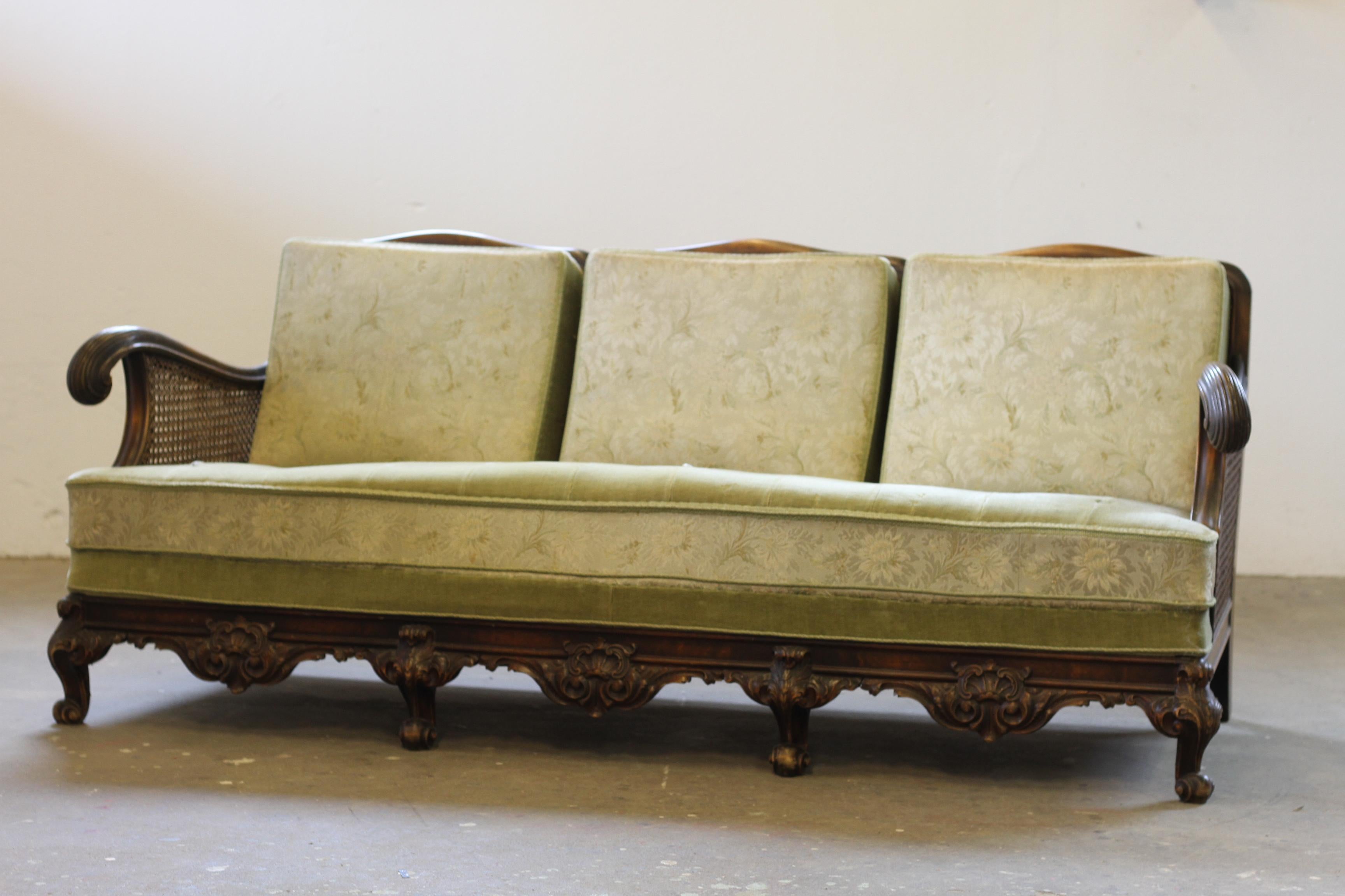 Canapé Bergere des années 1900, d'inspiration française, fabrication danoise en vente 4