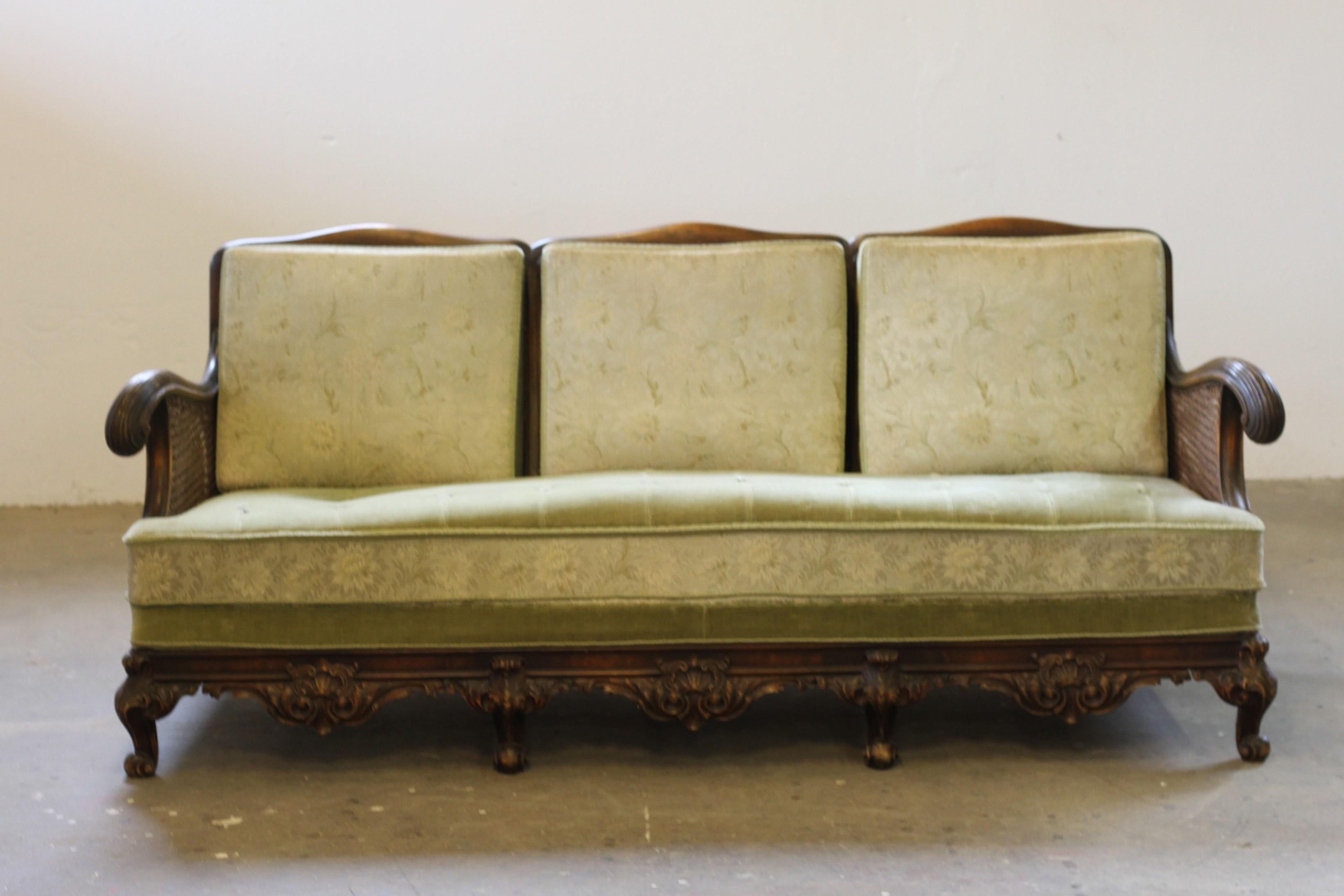 Canapé Bergere des années 1900, d'inspiration française, fabrication danoise en vente 9