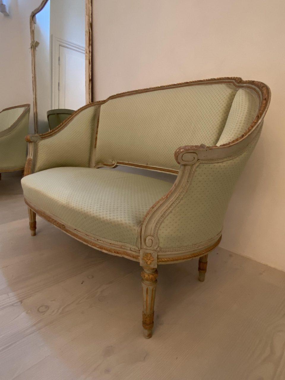 Bergére Sofa-Louis XVI Style-Mid 19th Century France In Good Condition In Copenhagen K, DK