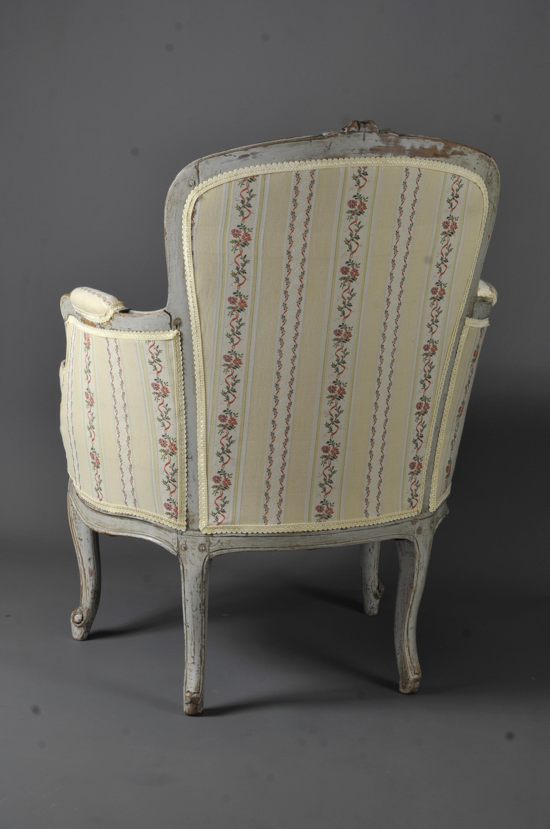 Bergere Transition In Gray Lacquered Wood In Good Condition For Sale In BARSAC, FR