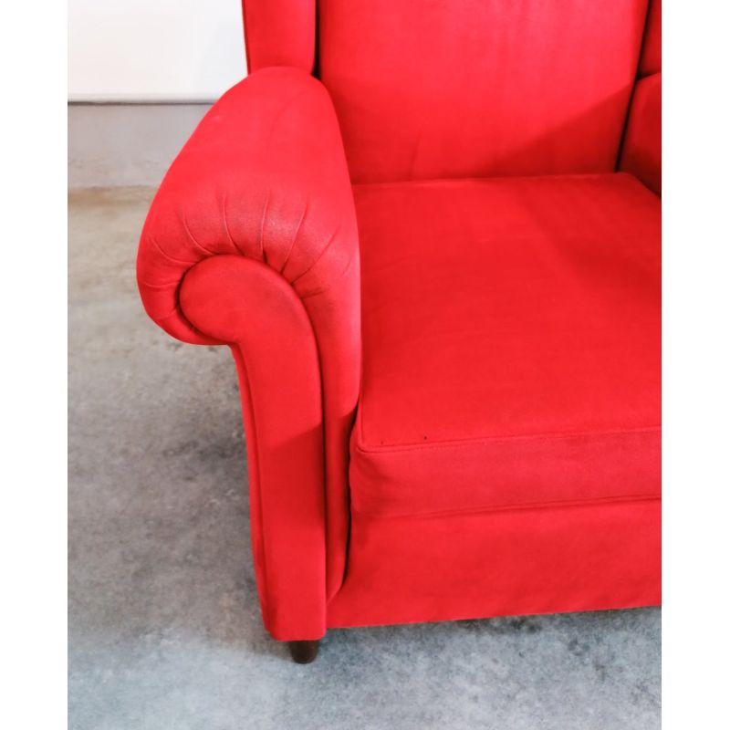 Bergere Velvet Armchair, Attr. Valabrega In Good Condition In Torino, IT