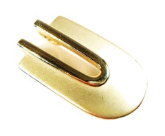BERGÈRE - Vintage Gold Tone Modernist Brooch/Pendant - Signed - US - Mid 20th C.