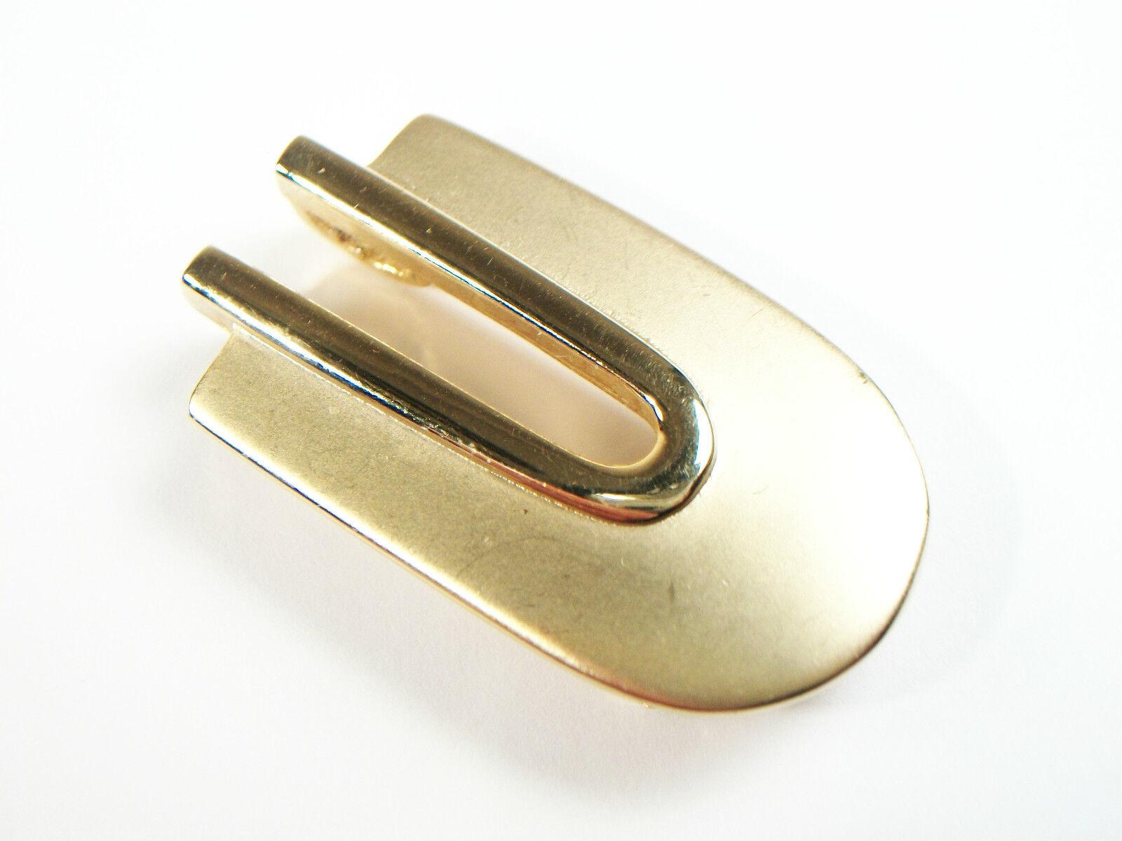 BERGÈRE - Vintage Gold Tone Modernist Brooch/Pendant - Signed - US - Mid 20th C. In Good Condition For Sale In Chatham, CA