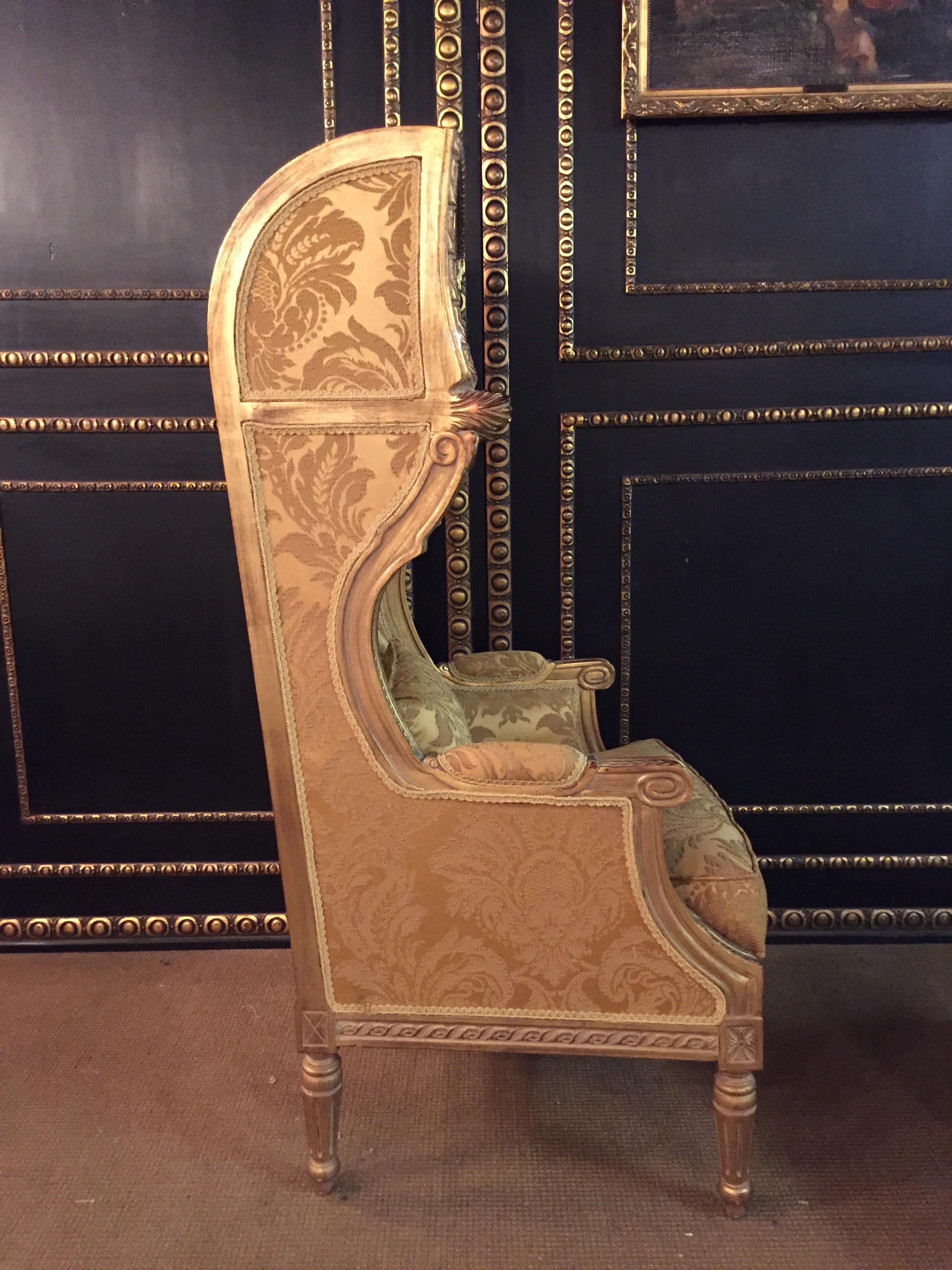 Bergère with Stool in the Style of Louis XVI 8