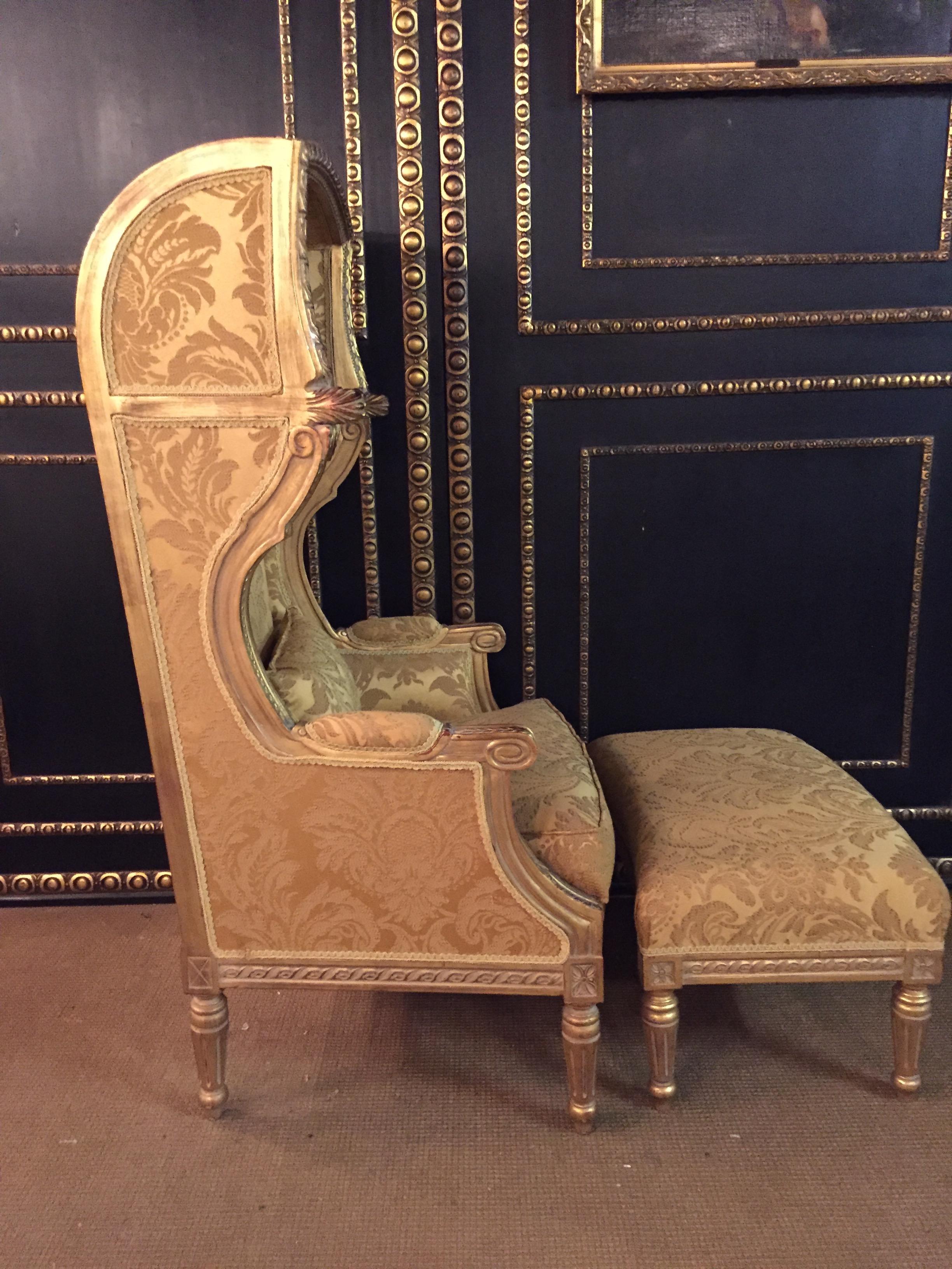 Bergère with Stool in the Style of Louis XVI In Good Condition In Berlin, DE