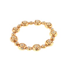 Bergio 18K Rose & Weißgold Diamant-Armband, 1,03ct, 7,5 Zoll