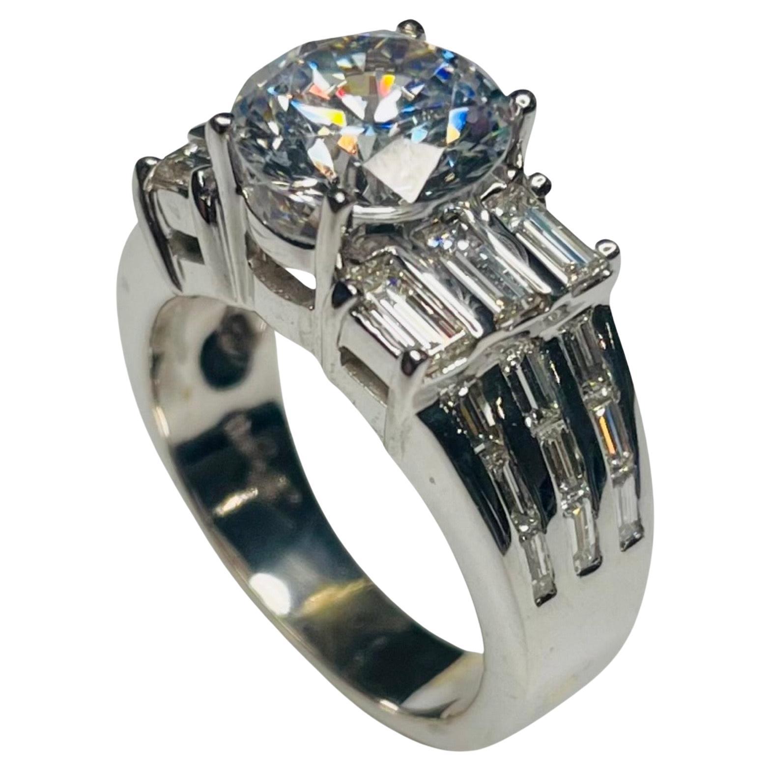 Bergio 18K White Gold Diamond Engagement For Sale
