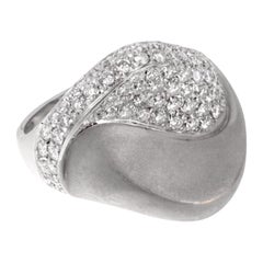 Bague cocktail Bergio en or blanc et diamants