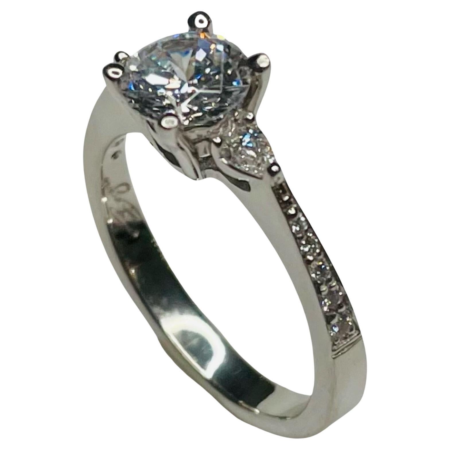 Bergio Platinum Diamond Engagement Ring For Sale