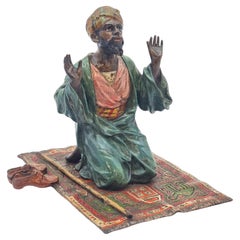 Bergman, Franz. A cold painted bronze sculpture of an Arab, Austrian circa 1900