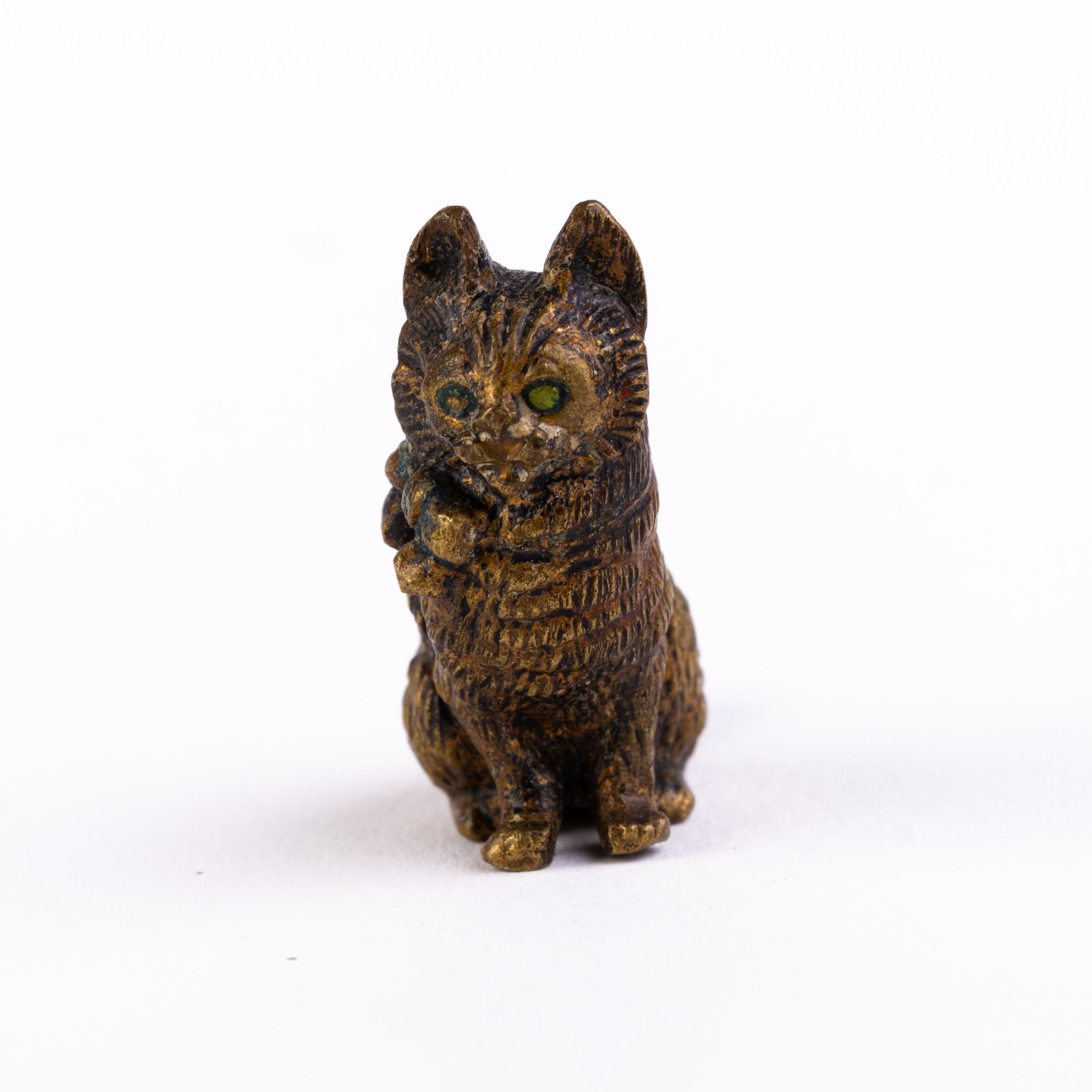 In good condition
From a private collection
Free international shipping
Bergman Style Austrian Cold Painted Bronze Sculpture Cat