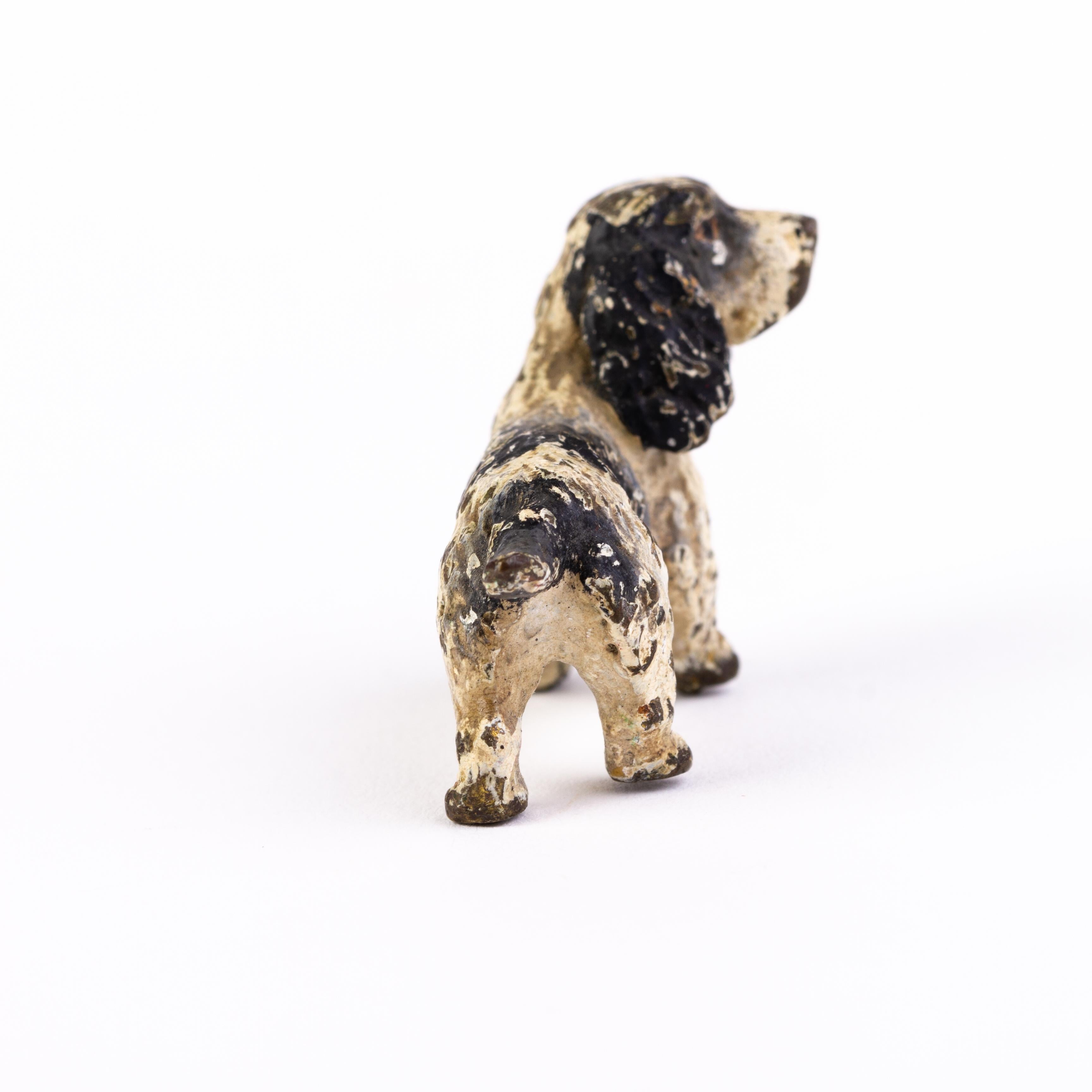 Bergman Style Austrian Cold Painted Bronze Sculpture Dog In Good Condition For Sale In Nottingham, GB