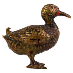 Bergman Style Austrian Cold Painted Bronze Sculpture Duck