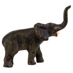 Bergman Stil Österreichische Kaltbemalte Bronze Skulptur Elefant